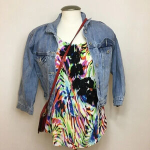 Vintage - Petticoat Alley Psychedelic Y2K Silk Blouse